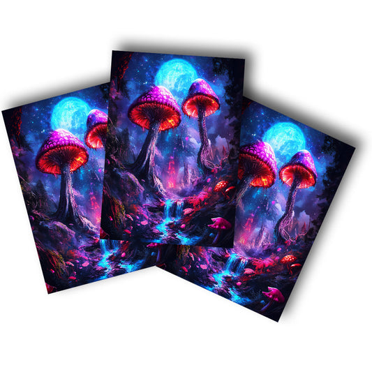Sticker – Mondschein Pilzwald