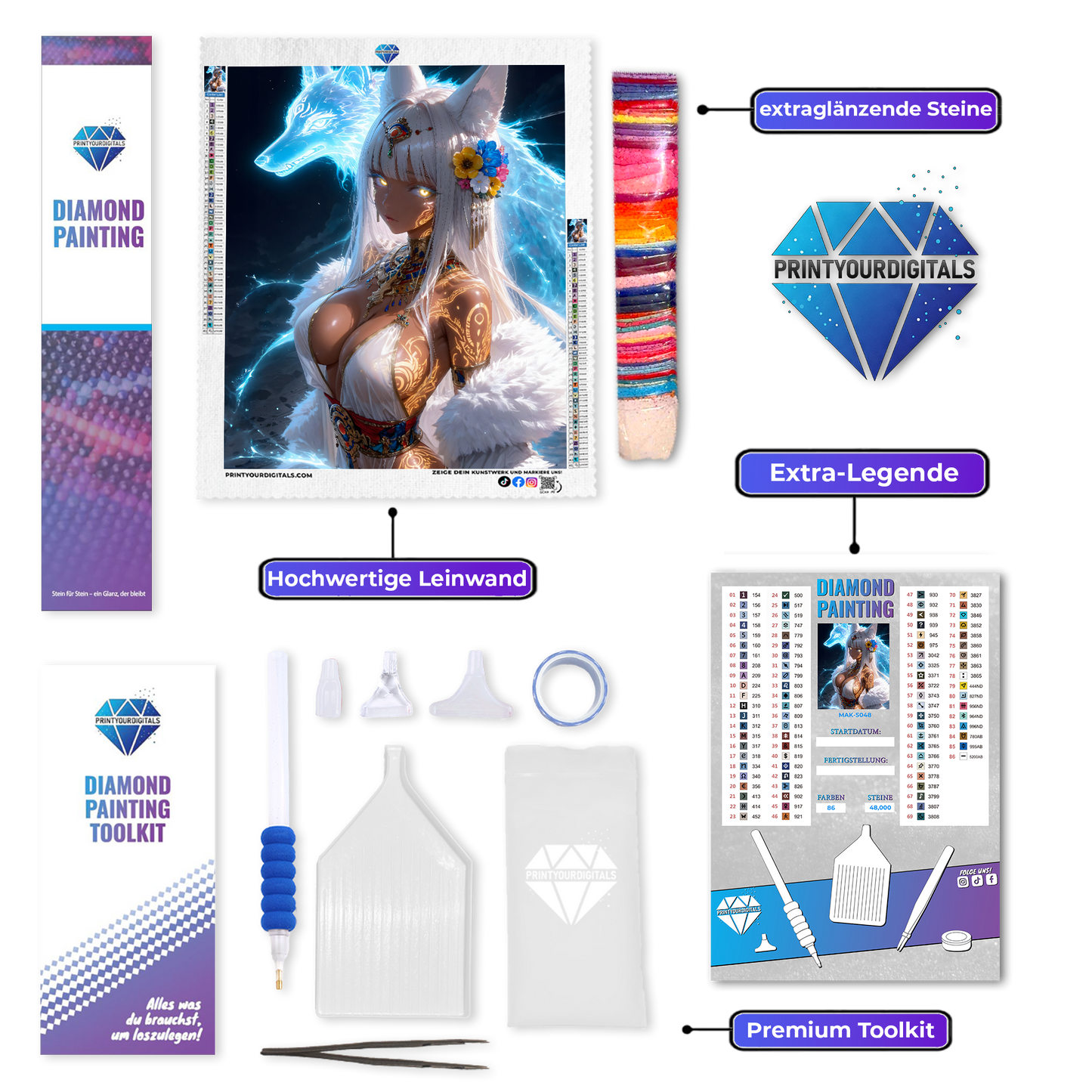 Diamond Painting – Geisterfuchs Lunara