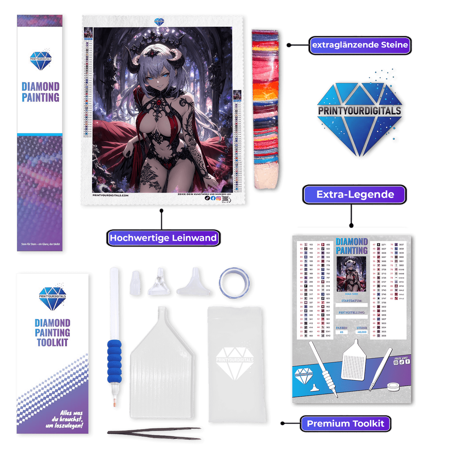 Diamond Painting – Dämonische Kronenträgerin