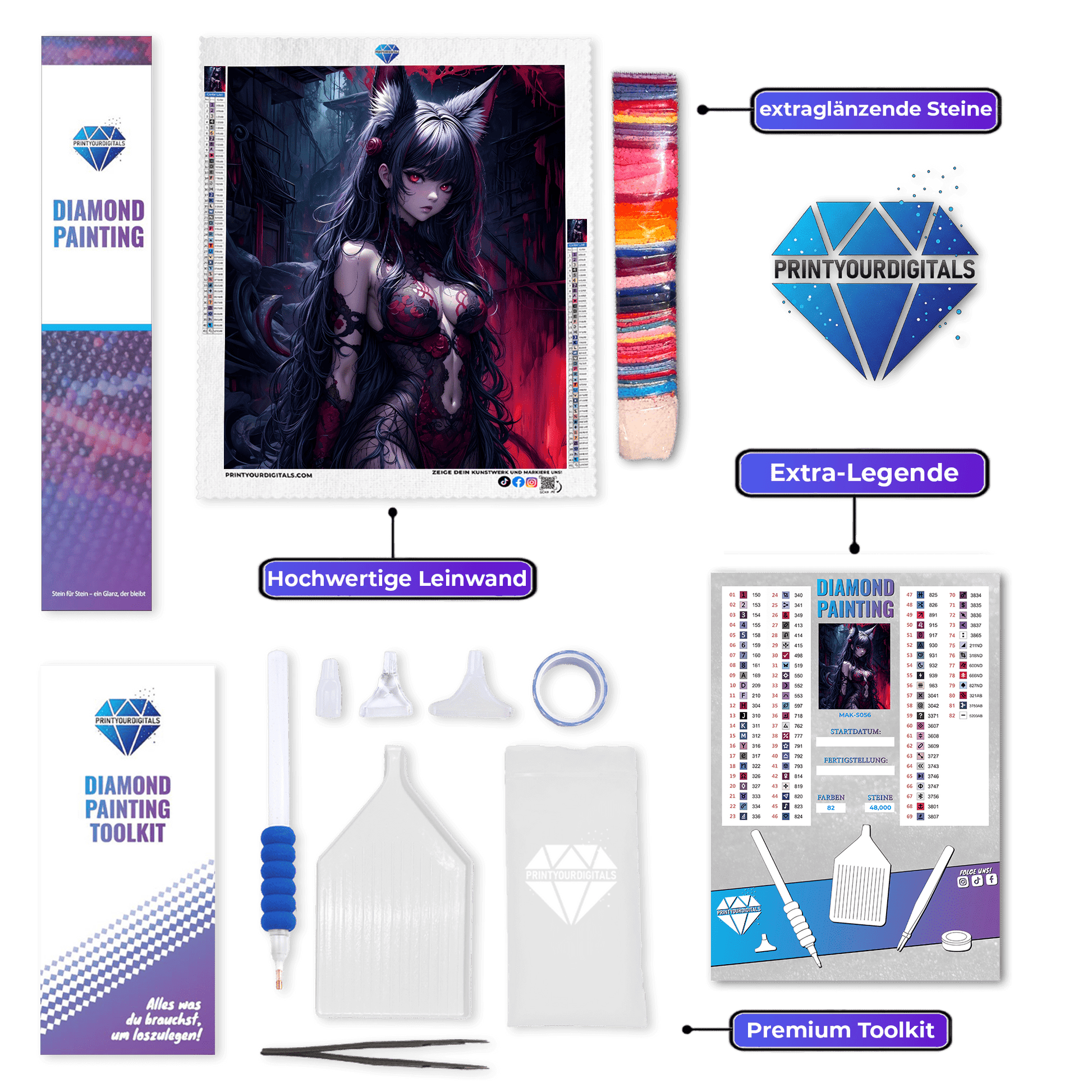 Diamond Painting – Dunkelelf Daria