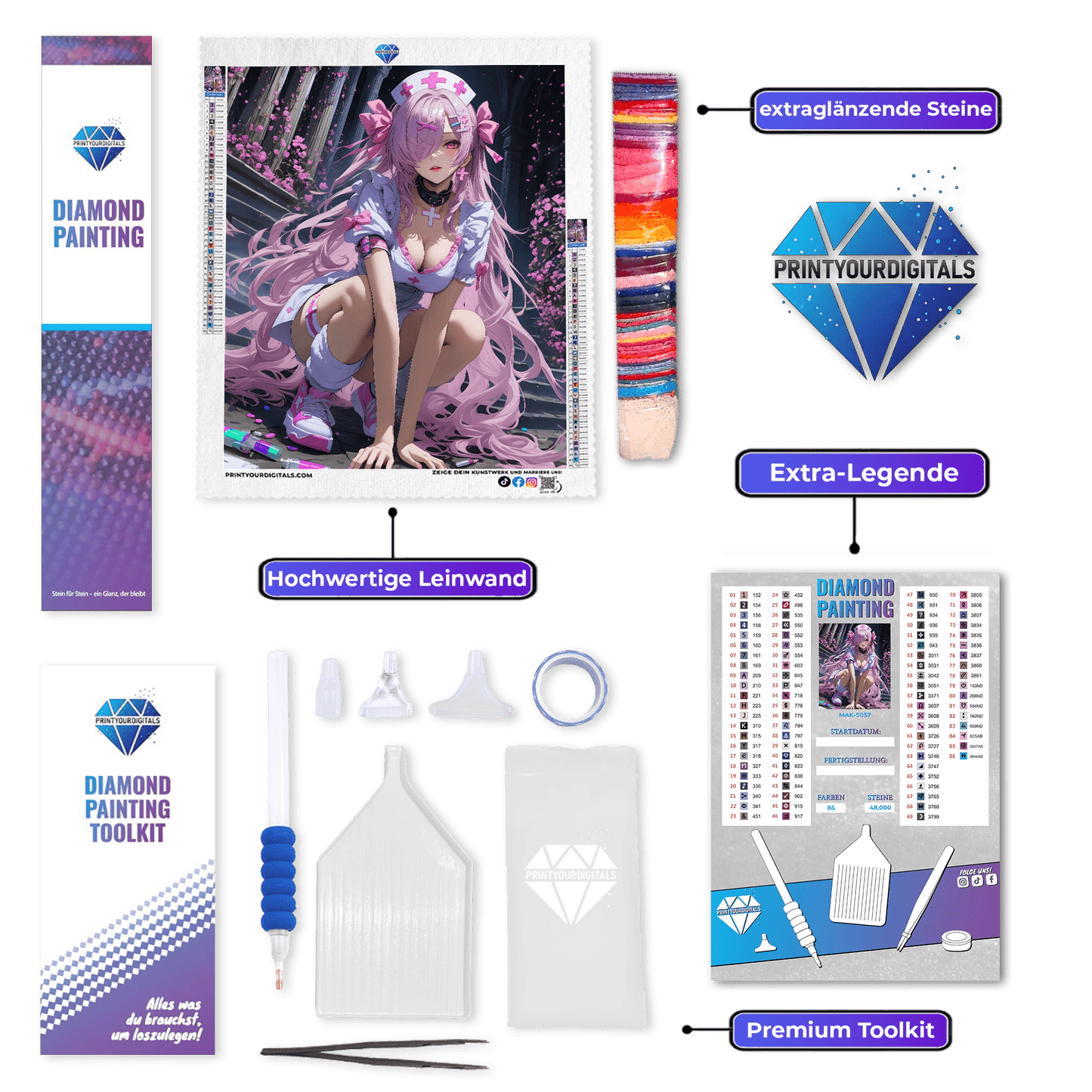 Diamond Painting – Rosenkrankenschwester