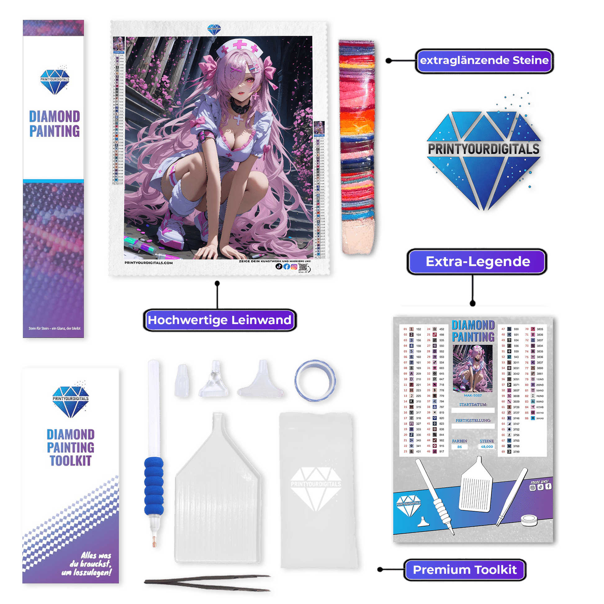 Diamond Painting – Rosenkrankenschwester