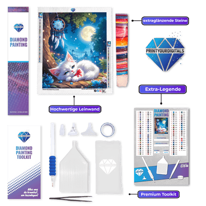 Diamond Painting – Mondlicht Kätzchen