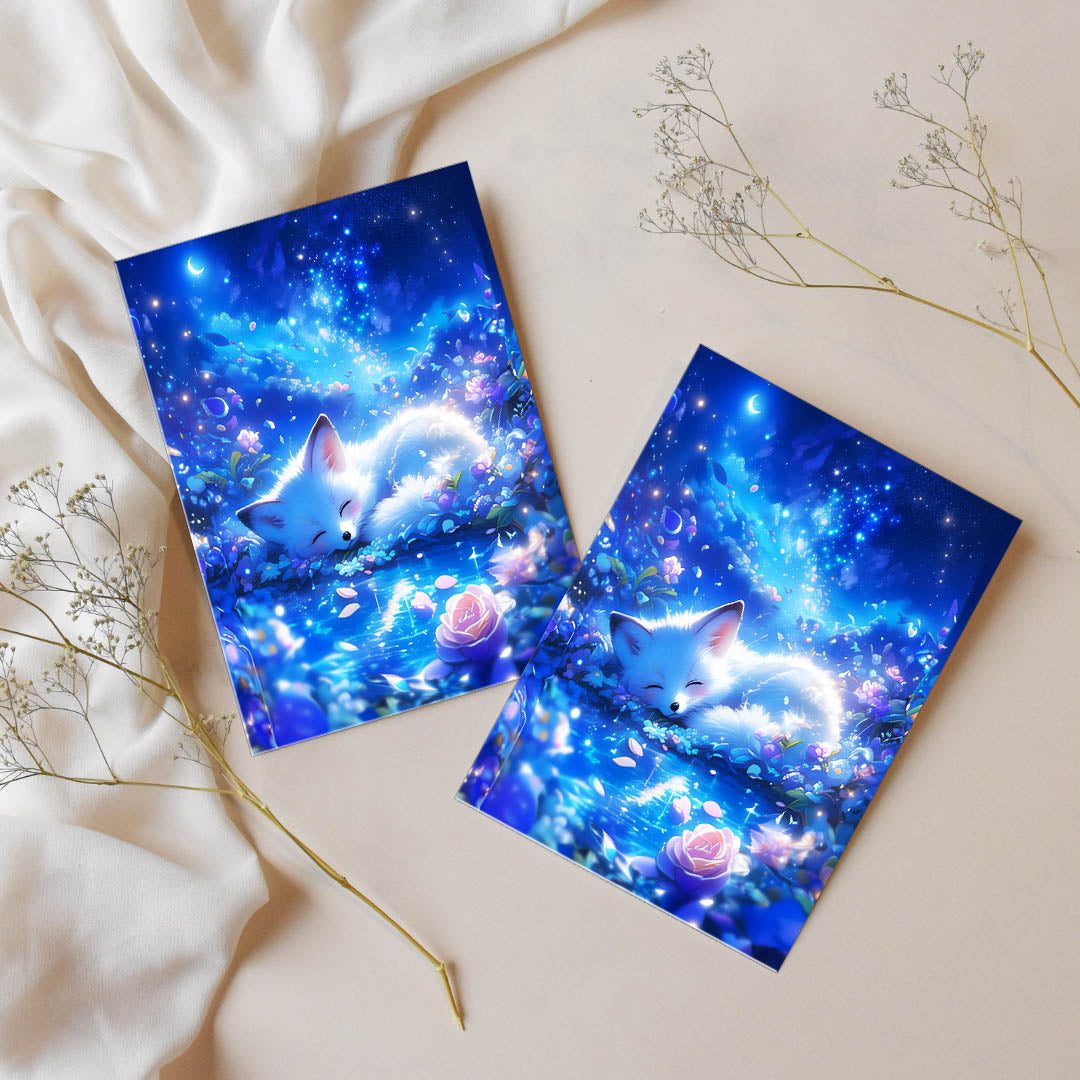 Sticker – Traumfuchs unter dem Sternenhimmel