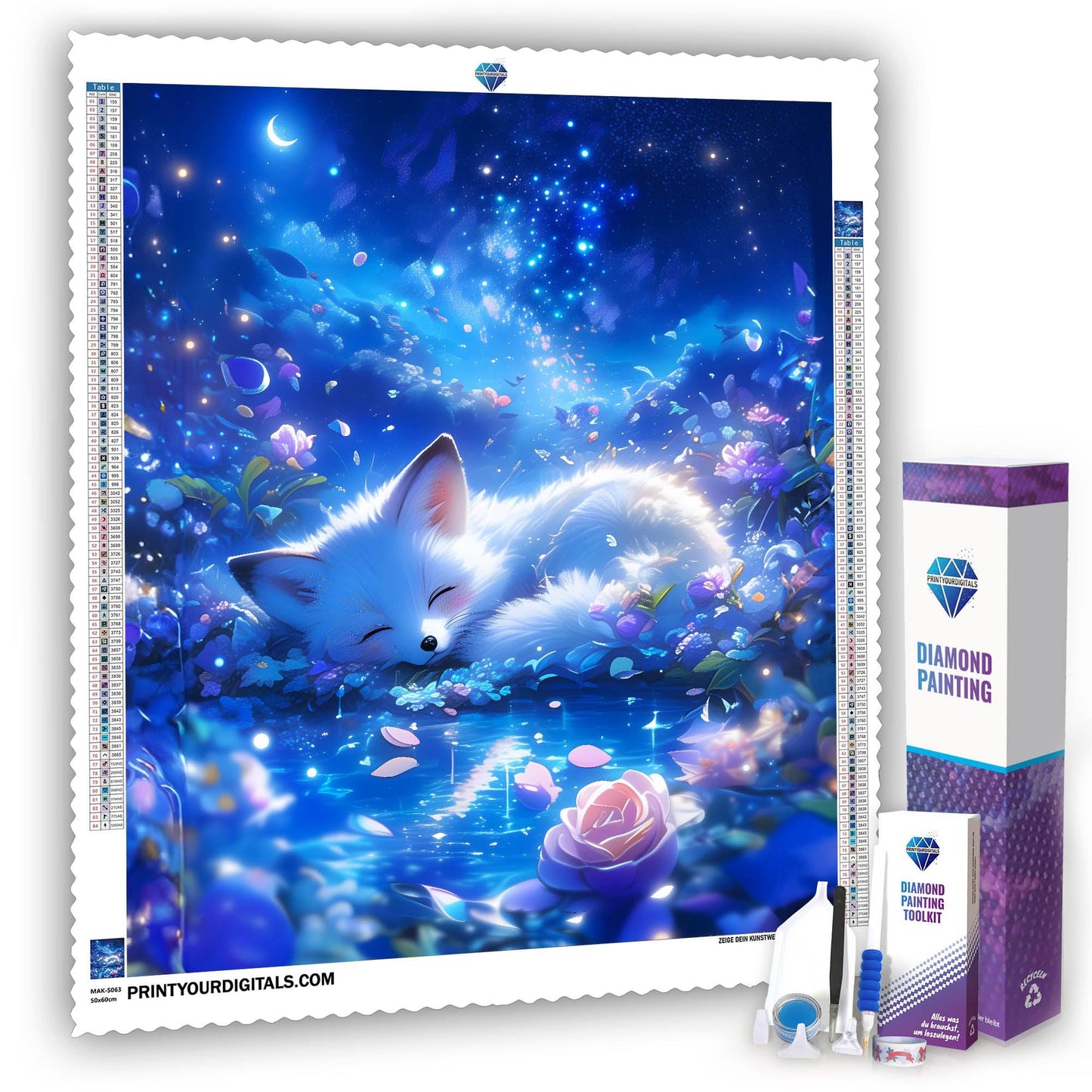 Diamond Painting – Traumfuchs unter dem Sternenhimmel