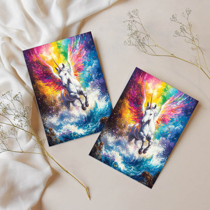 Sticker – Regenbogensturm des Einhorn