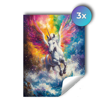 Sticker – Regenbogensturm des Einhorn