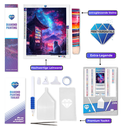 Diamond Painting – Mystische Nachtkatze
