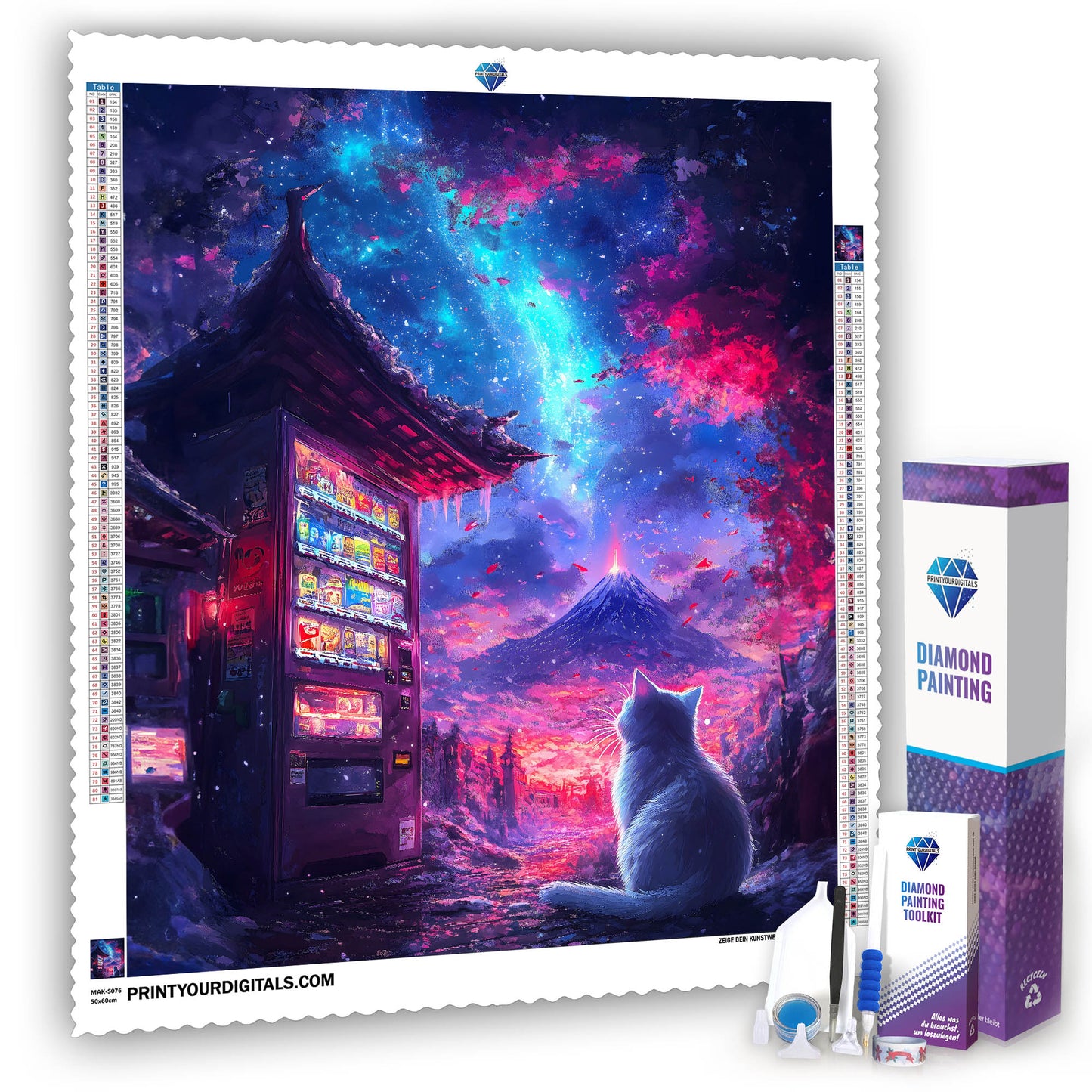 Diamond Painting – Mystische Nachtkatze