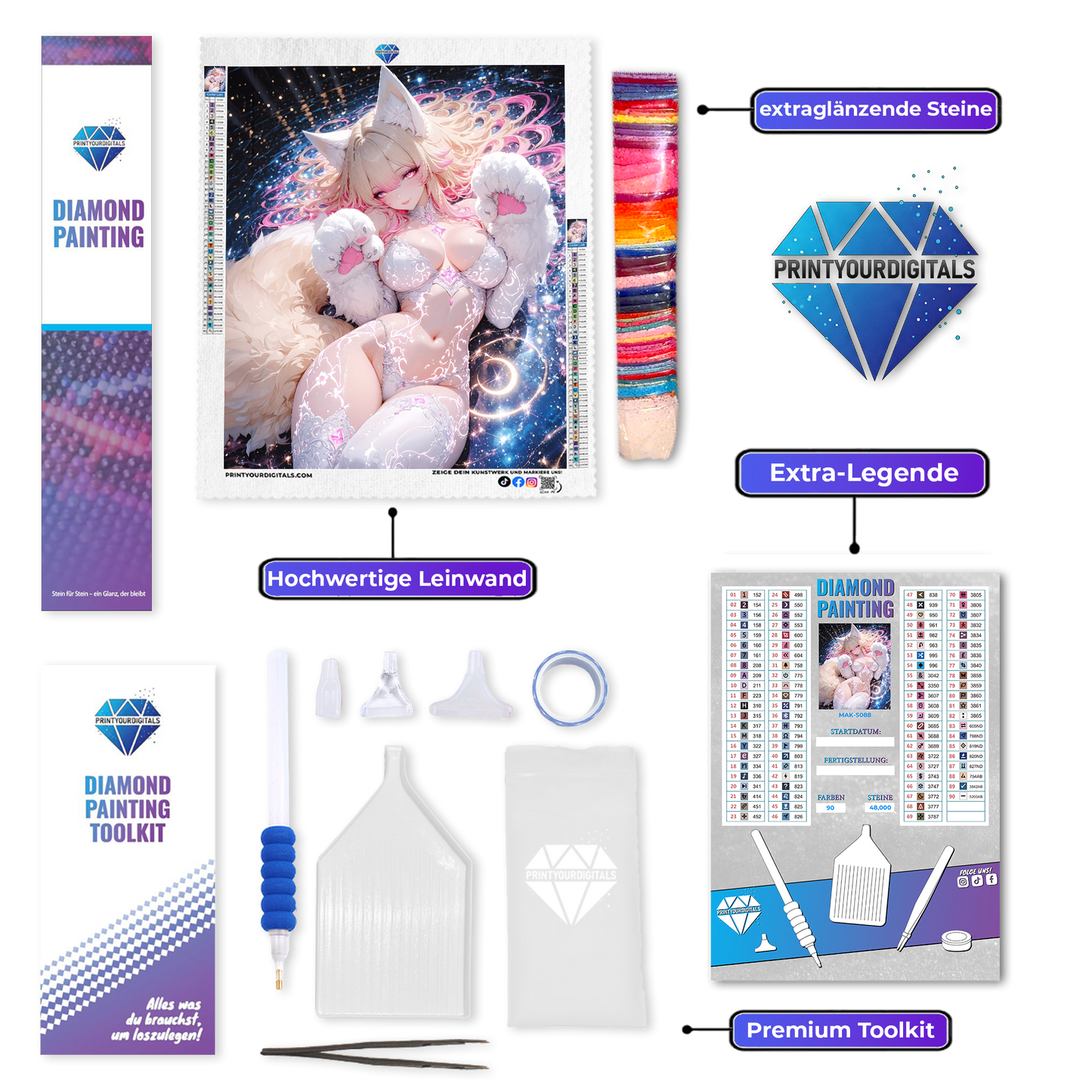 Diamond Painting – Glückspfote Lucy