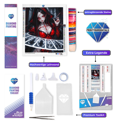 Diamond Painting – Crimson Magierin