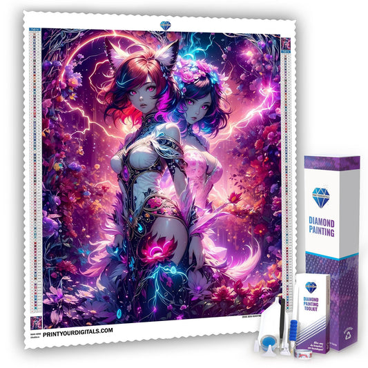 Diamond Painting – Blütenlicht Zwillinge