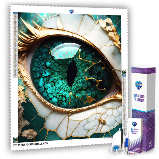 Diamond Painting - Smaragdauge des Drachen