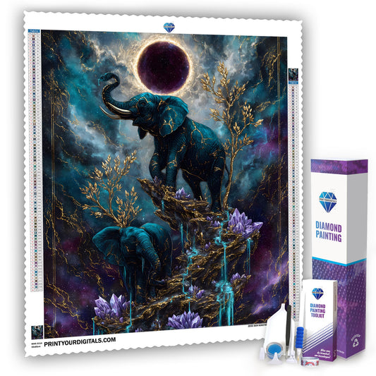 Diamond Painting - Elefantenpfad zum Kosmos