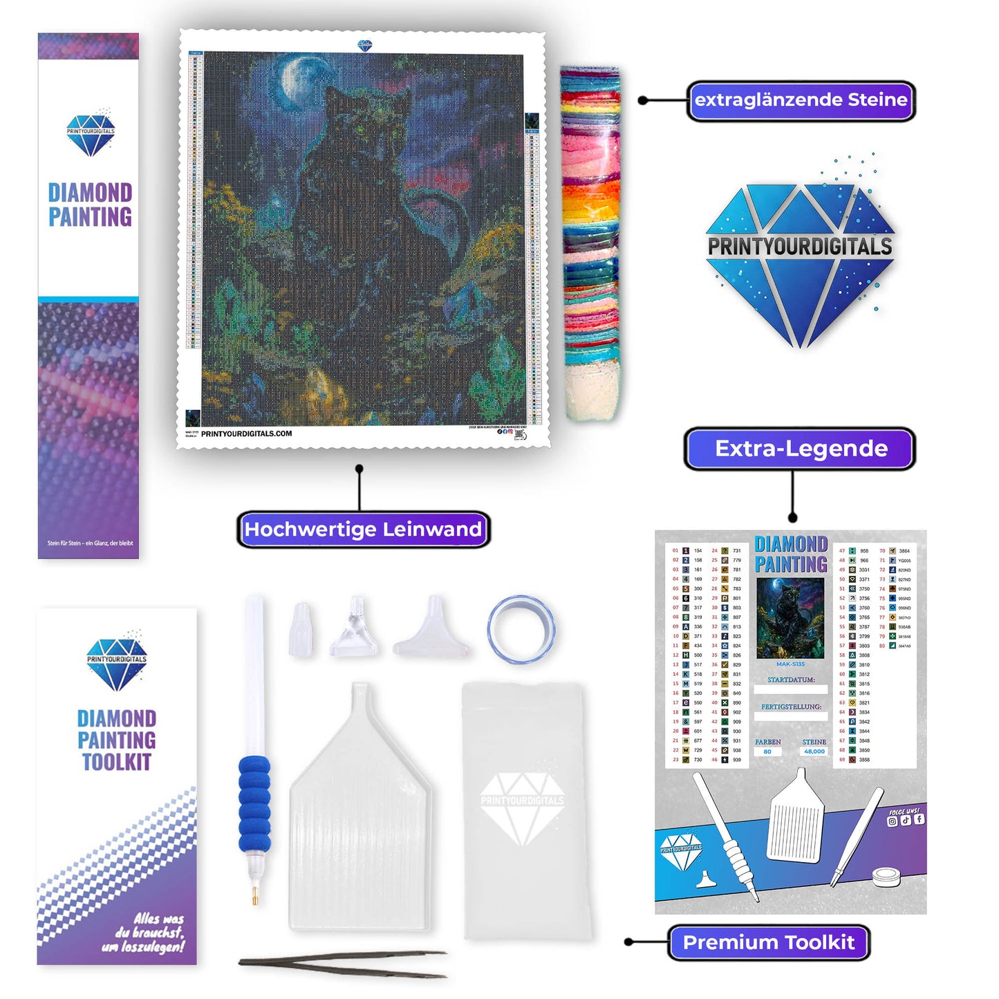 Diamond Painting – Mondpanther Luna