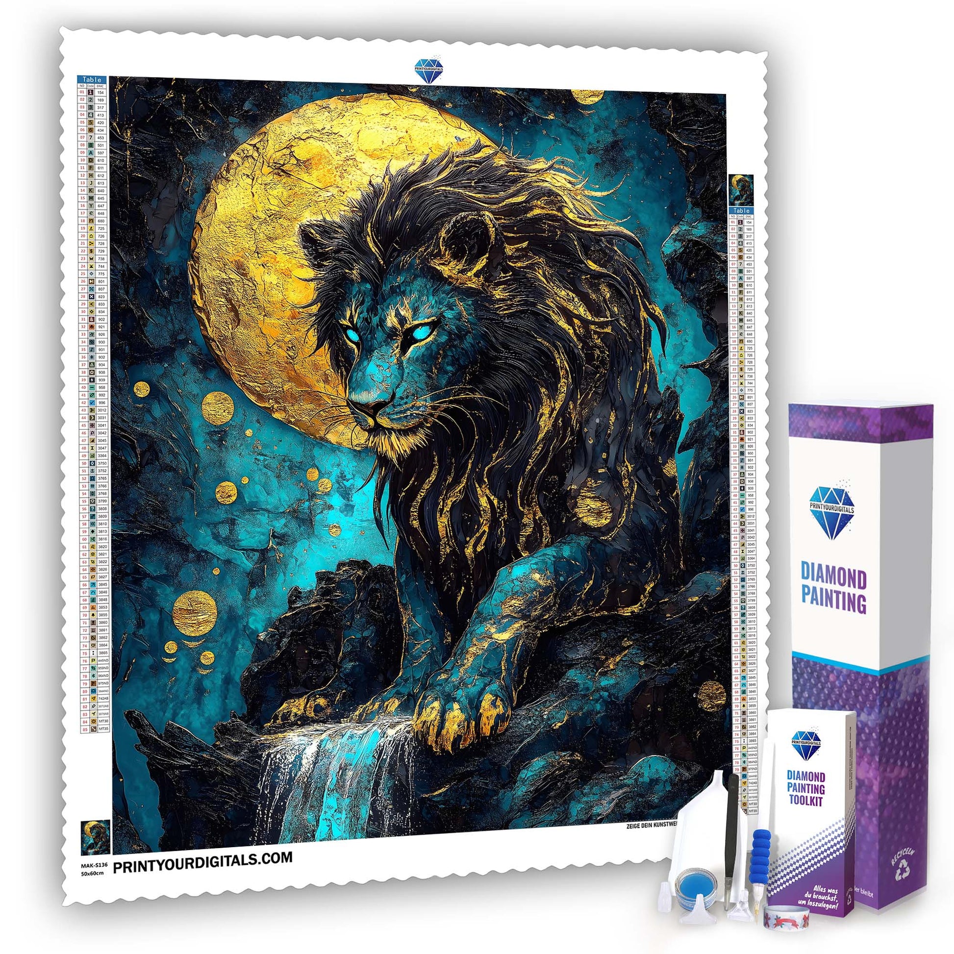 Diamond Painting – Mondlöwe