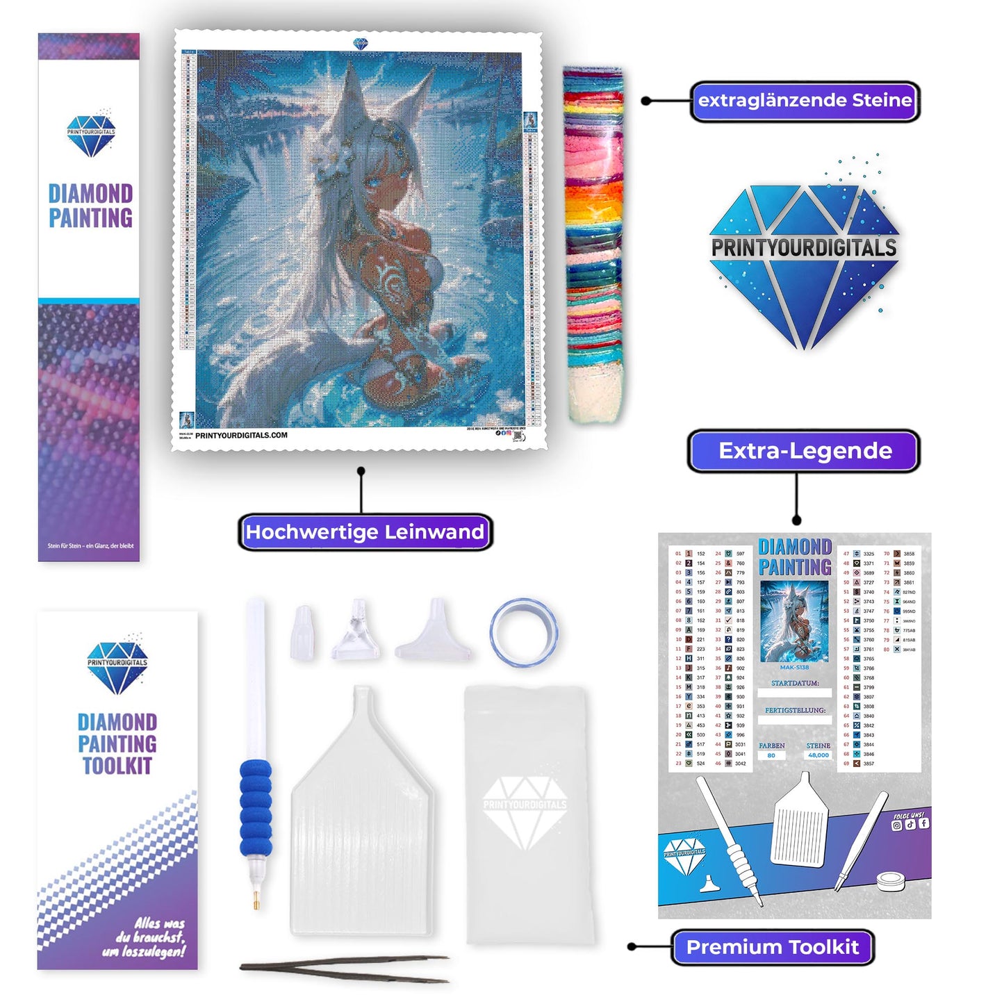 Diamond Painting – Wassergöttin Saphira