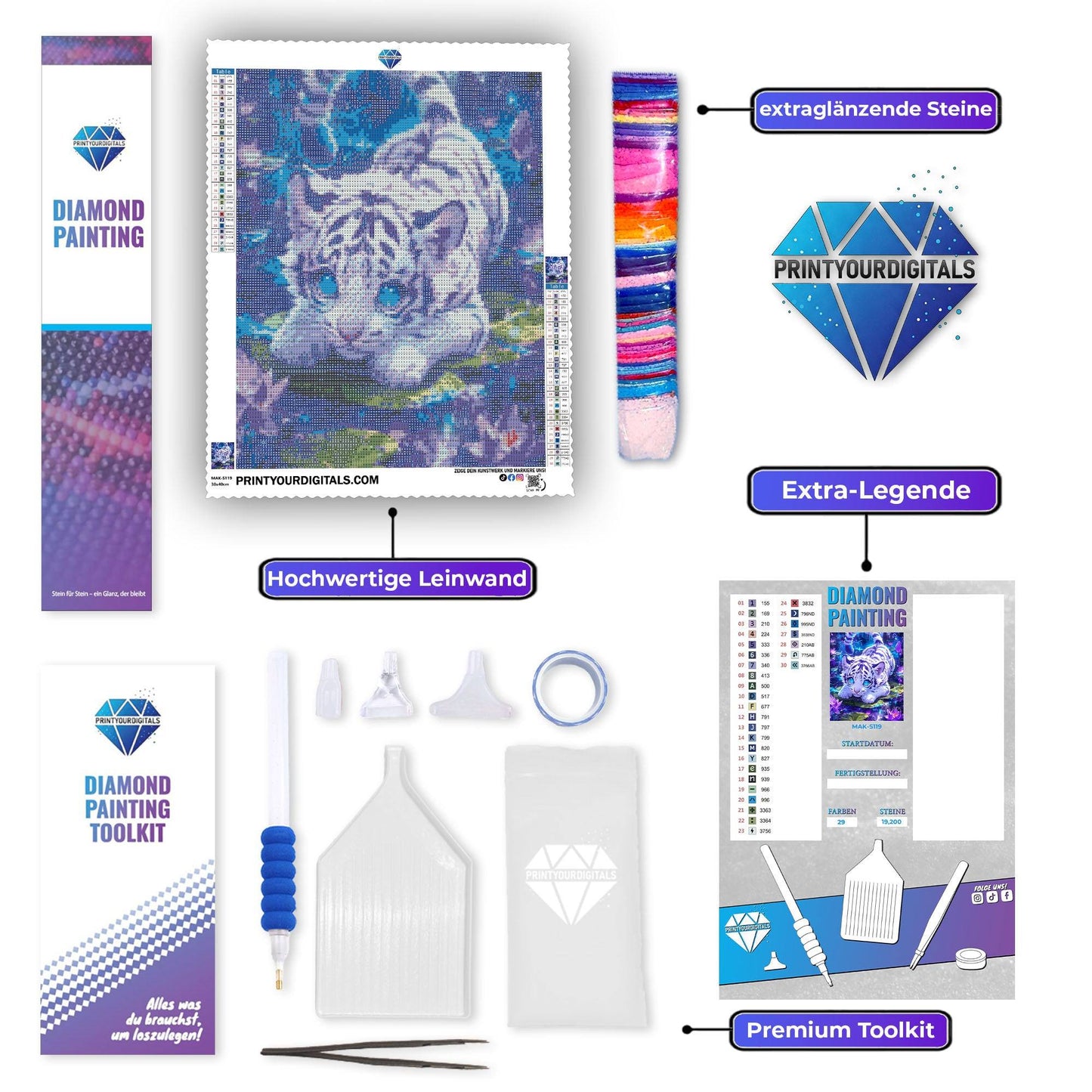 Diamond Painting – Streifenzauber Bali