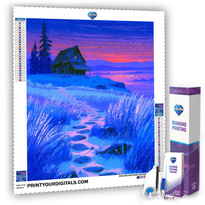 Diamond Painting - Neon Abendhütte