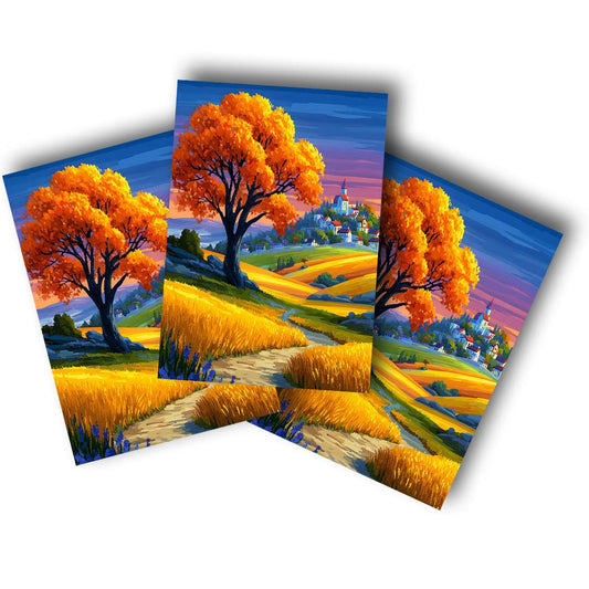 Sticker – Goldene Herbstlandschaft