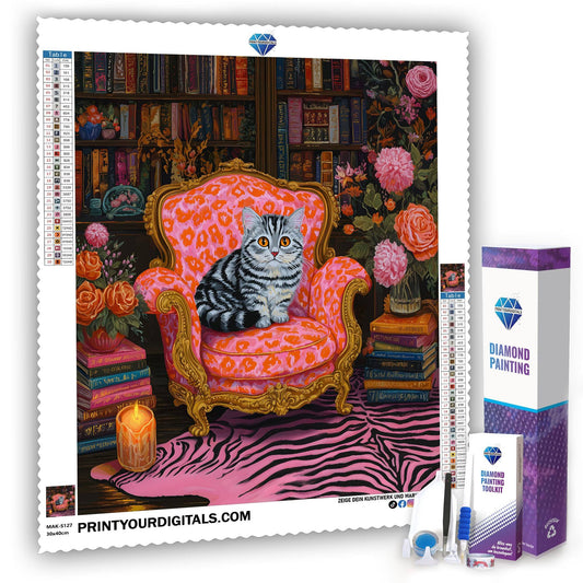 Diamond Painting – Cat Library