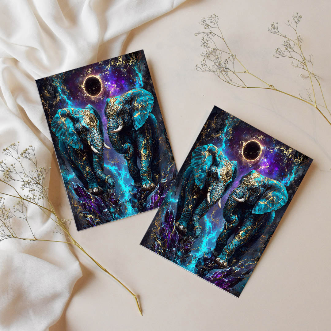 Sticker – Kosmische Elefanten
