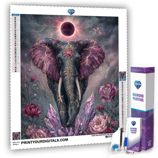 Diamond Painting – Amethyst Elephant