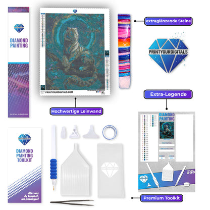 Diamond Painting – Mondscheintiger Nyro