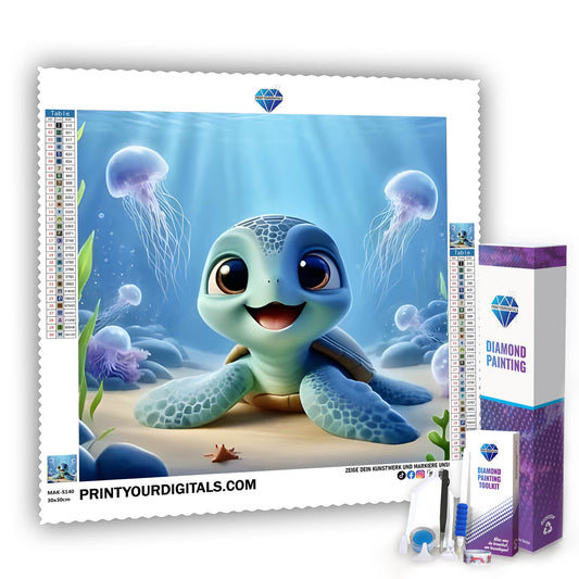 Diamond Painting - Blue Turtle