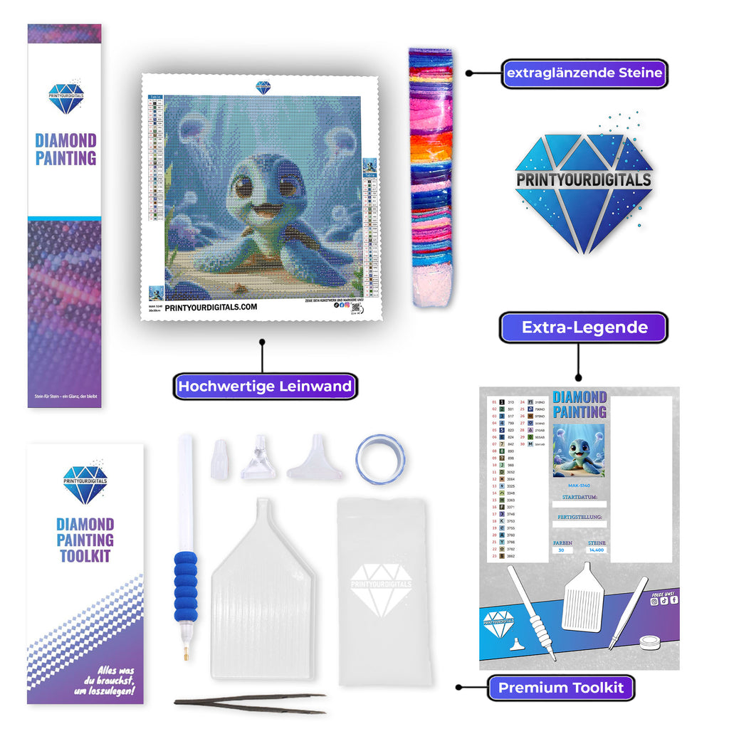 Diamond Painting – Blaue Schildi