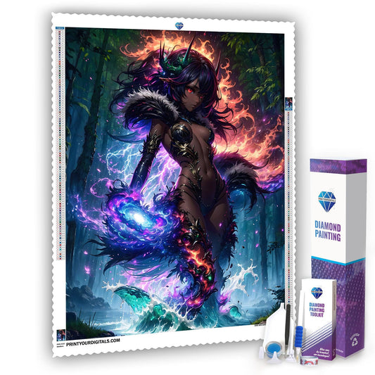 Diamond Painting - Elementarmagierin (Spezial)