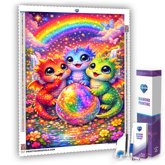 Diamond Painting – Drachentrio