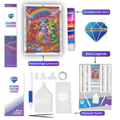 Diamond Painting – Drachentrio