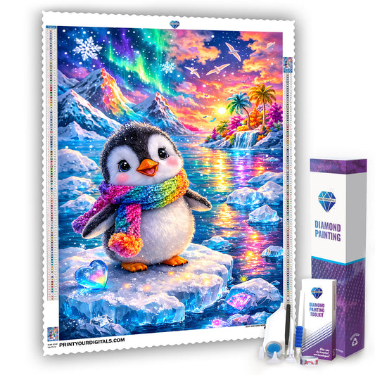 Diamond Painting – Regenbogen-Pinguin
