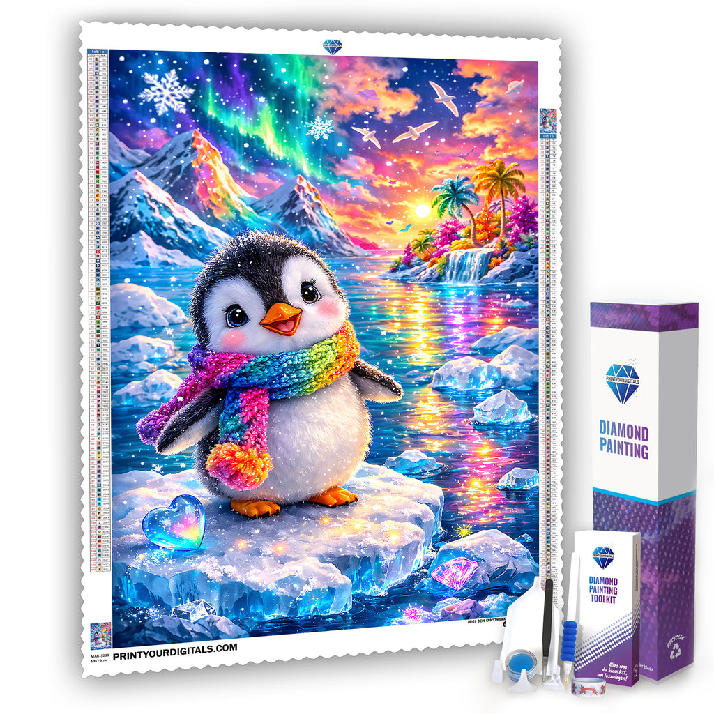 Diamond Painting – Regenbogen-Pinguin