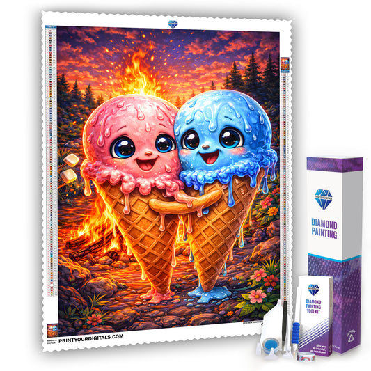Diamond Painting - Kawaii Eiscreme