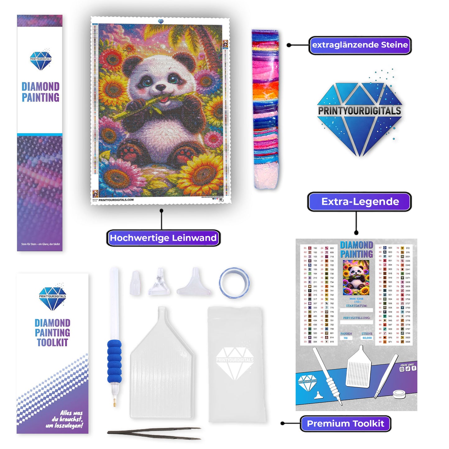 Diamond Painting - Panda Fynn