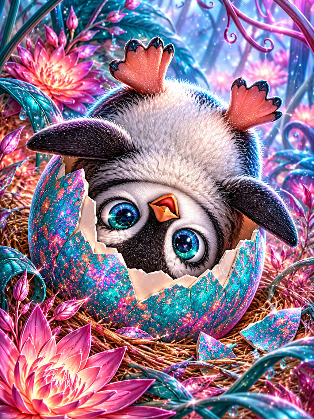 Diamond Painting - Pingi aus dem Ei