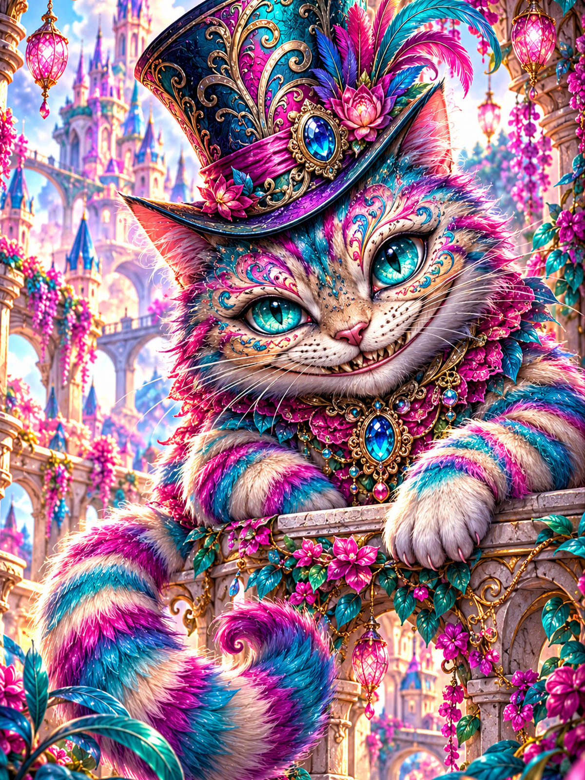 Diamond Painting - Grinsekatze Magie