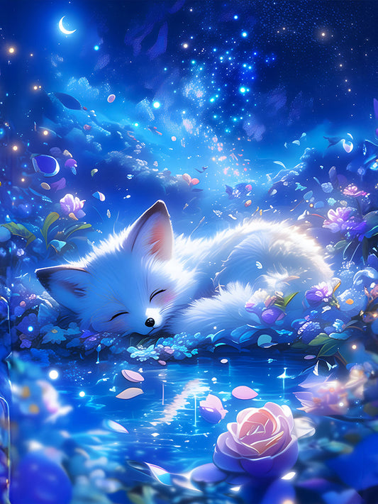 Diamond Painting – Traumfuchs unter dem Sternenhimmel