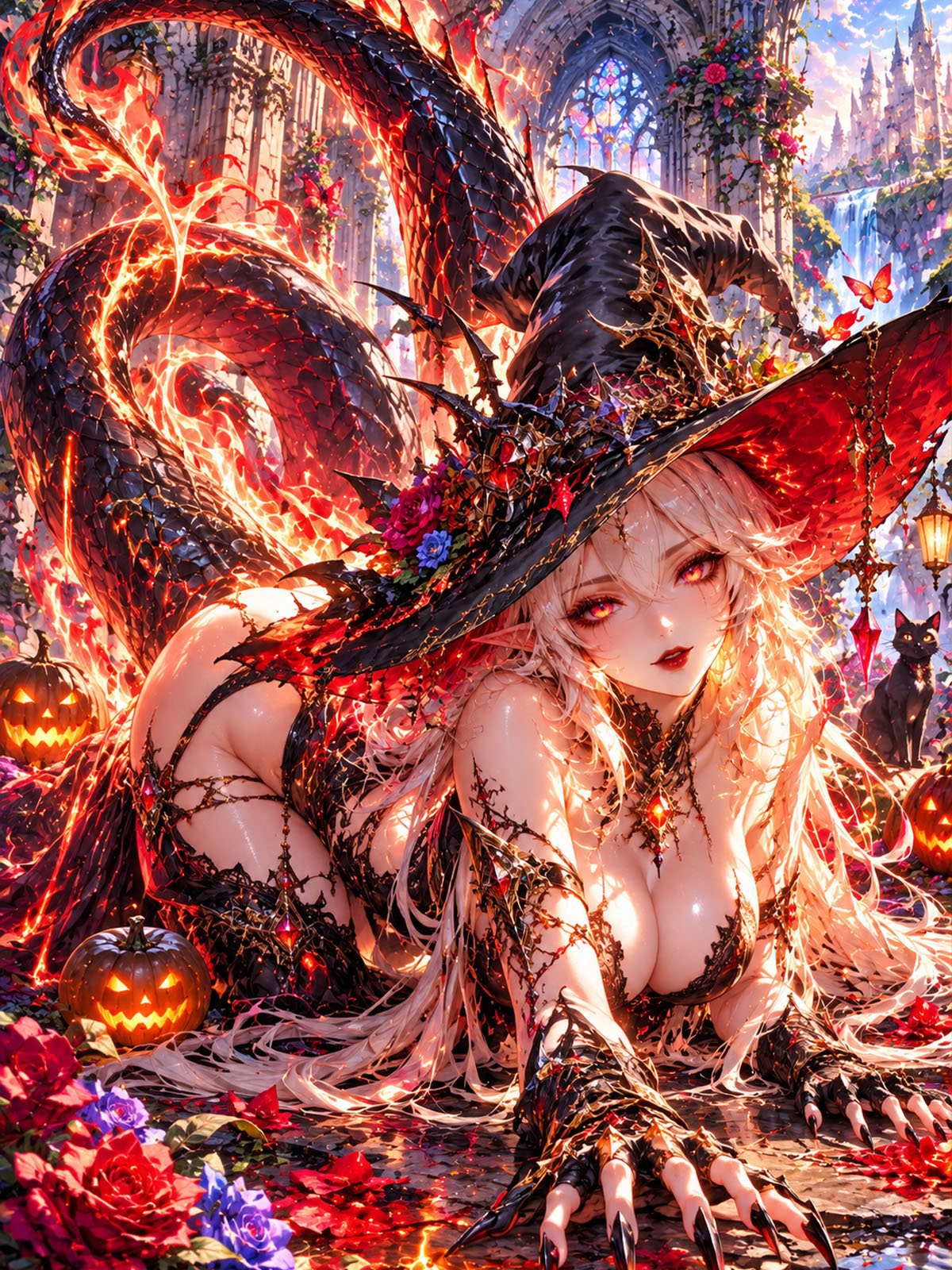 Diamond Painting - Hexe des Feuerdrachen