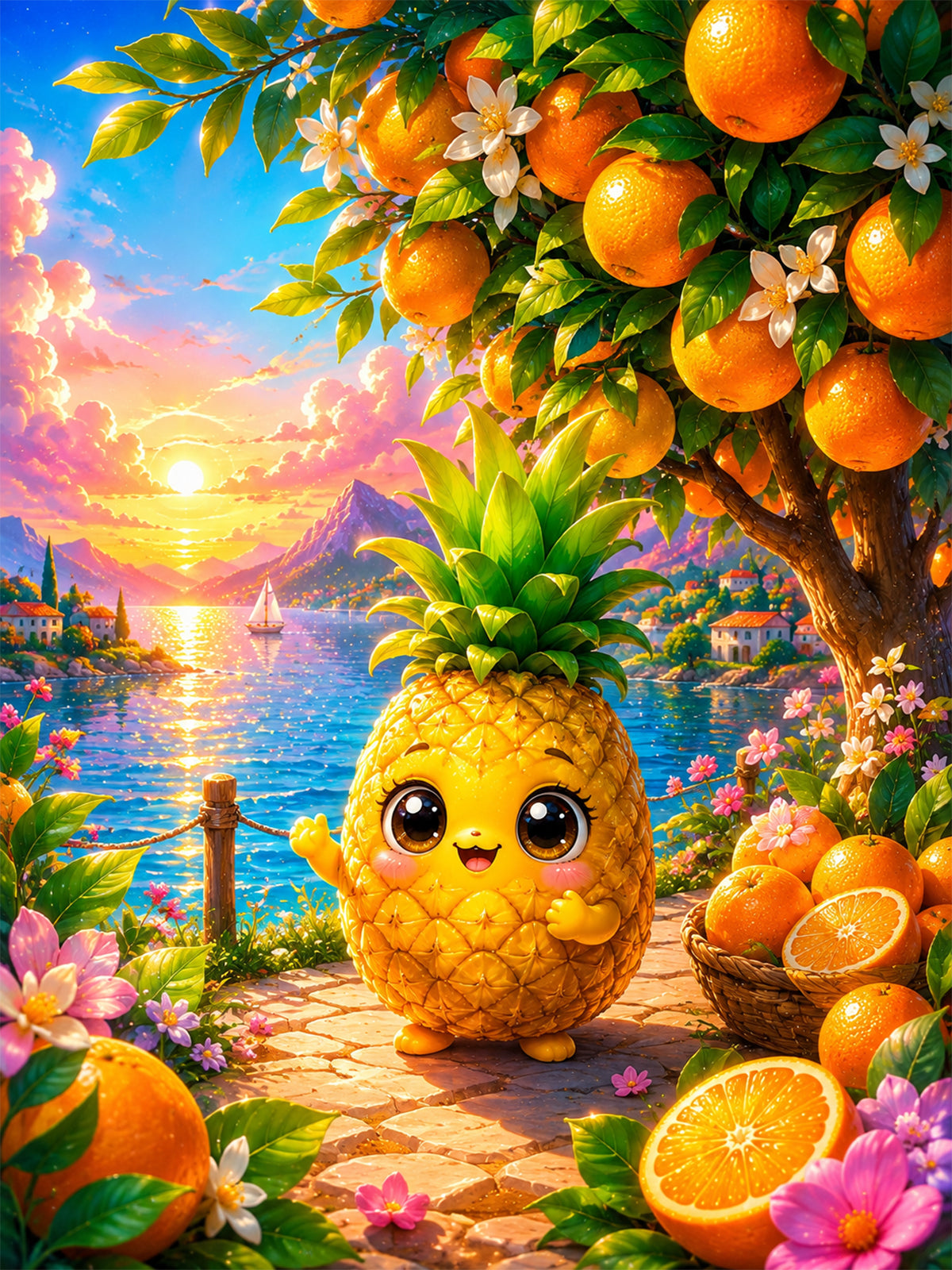 Diamond Painting - Urlaubsananas