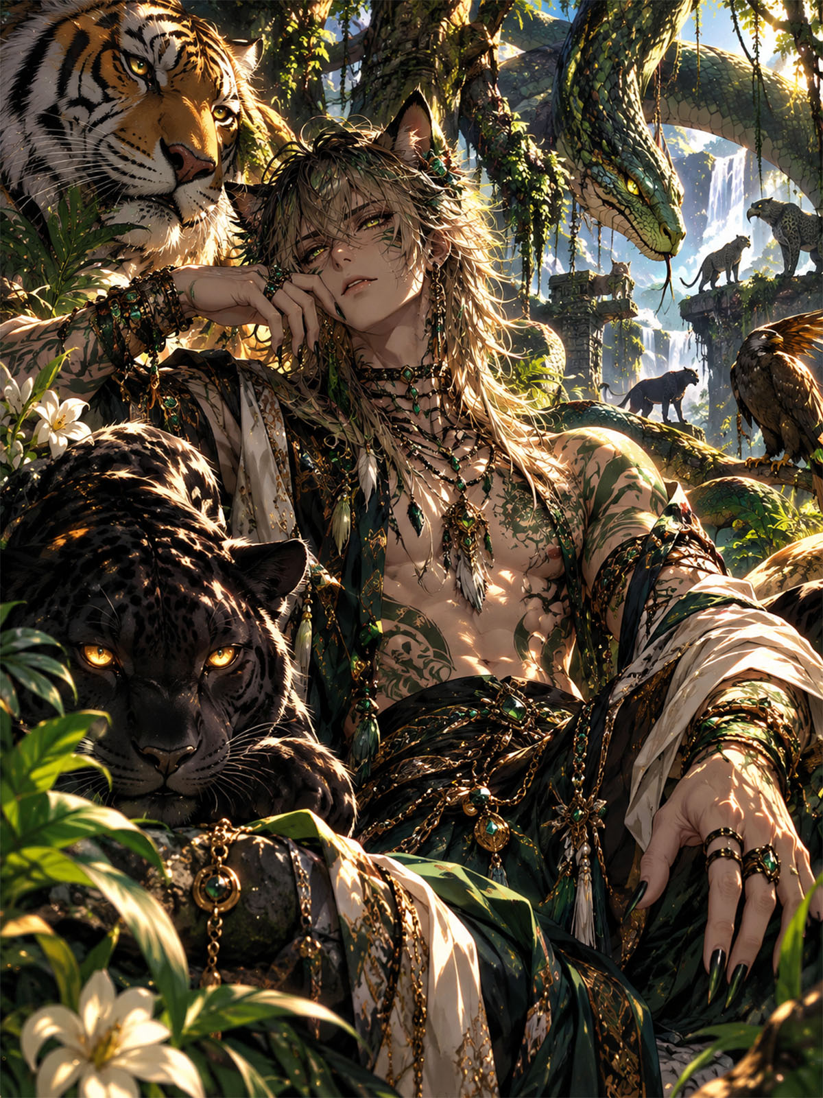 Diamond Painting - Tigeris, der wilde Wächter