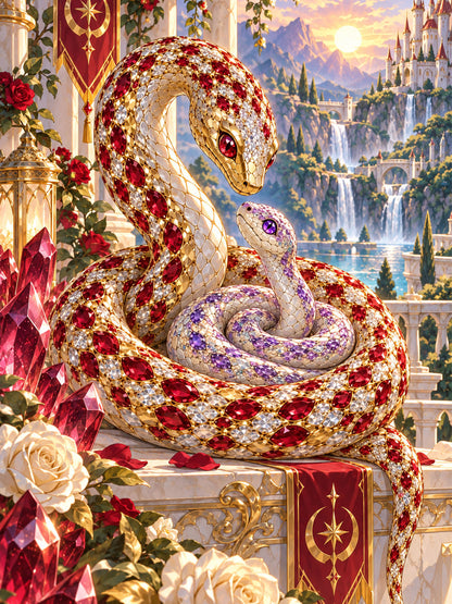Diamond Painting - Rubinschlange