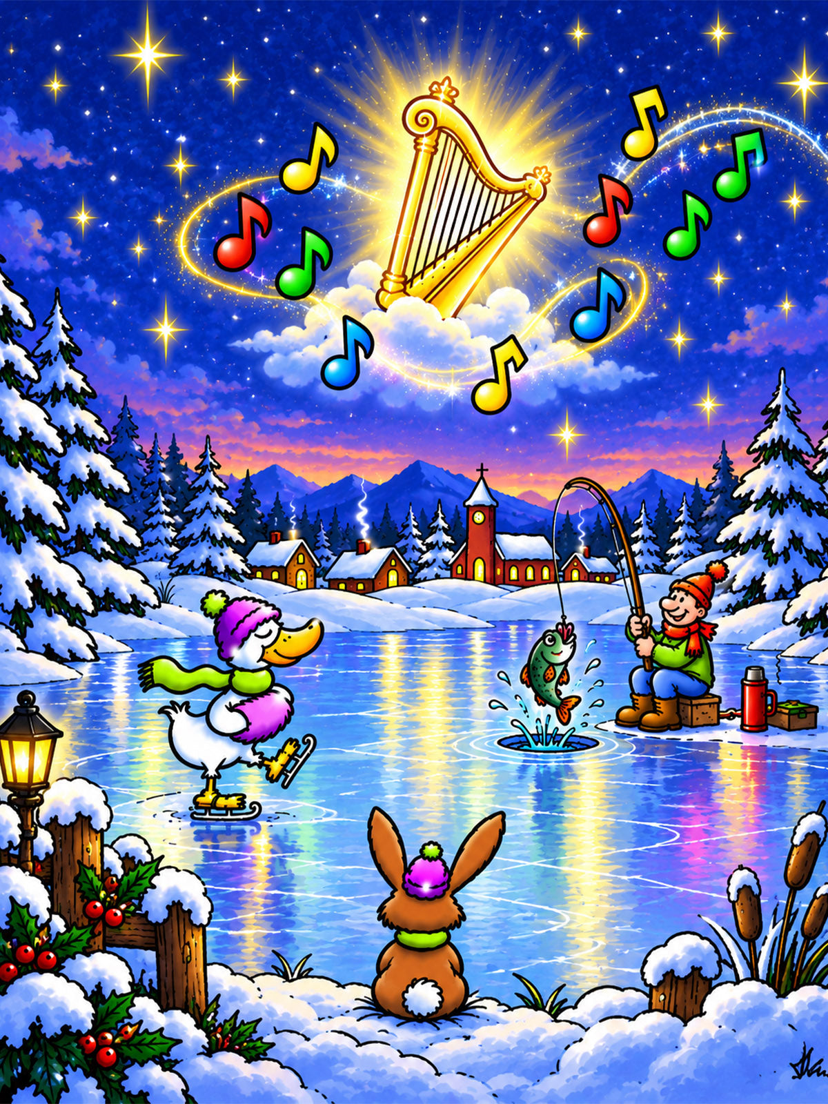 Diamond Painting - Himmlische Wintermelodie