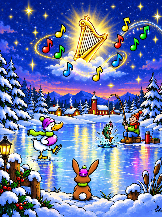Diamond Painting - Himmlische Wintermelodie