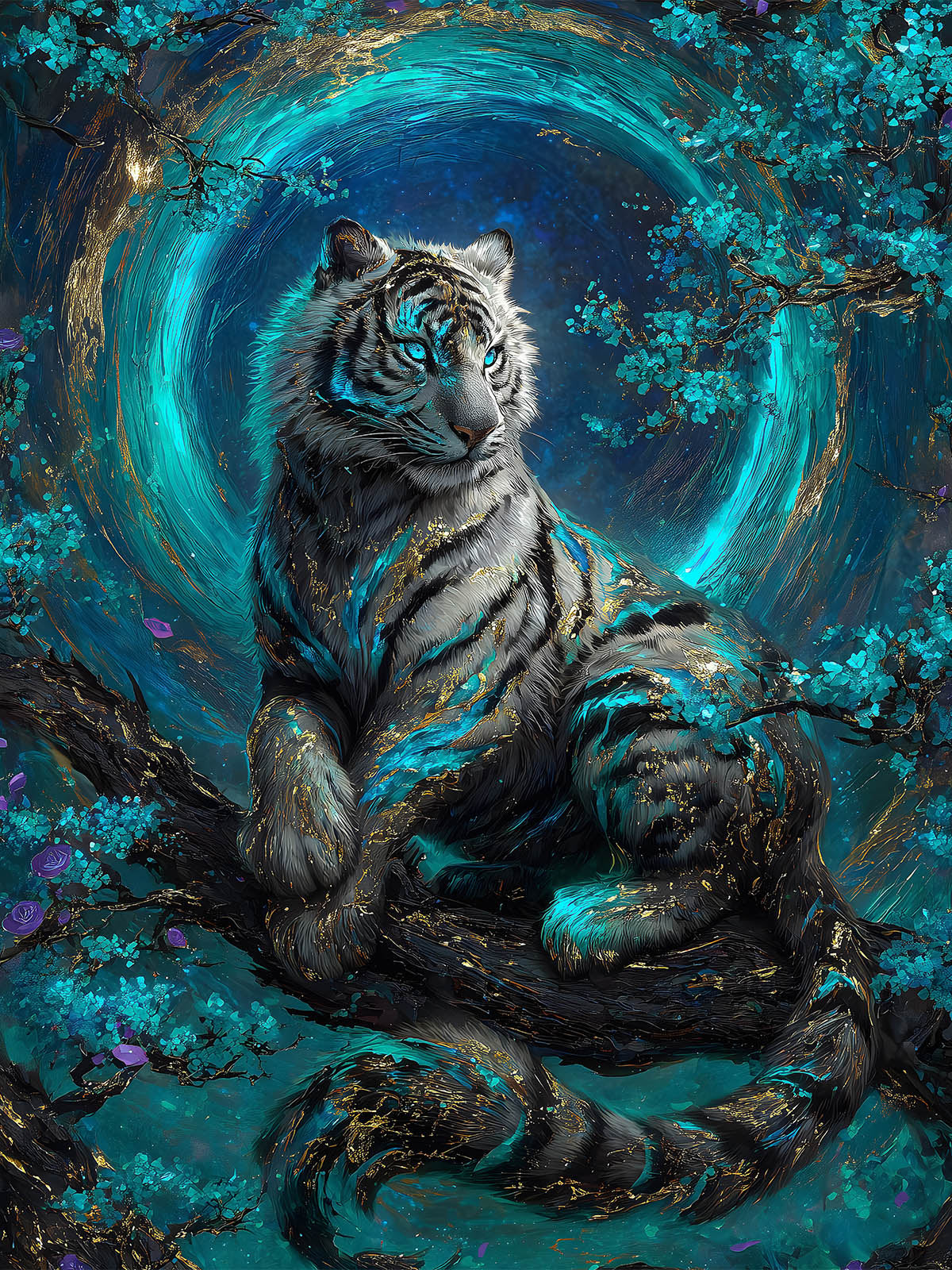 Diamond Painting – Mondscheintiger Nyro