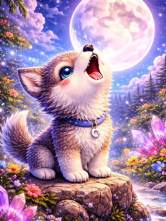 Diamond Painting – Luna, der kleine Mondheuler