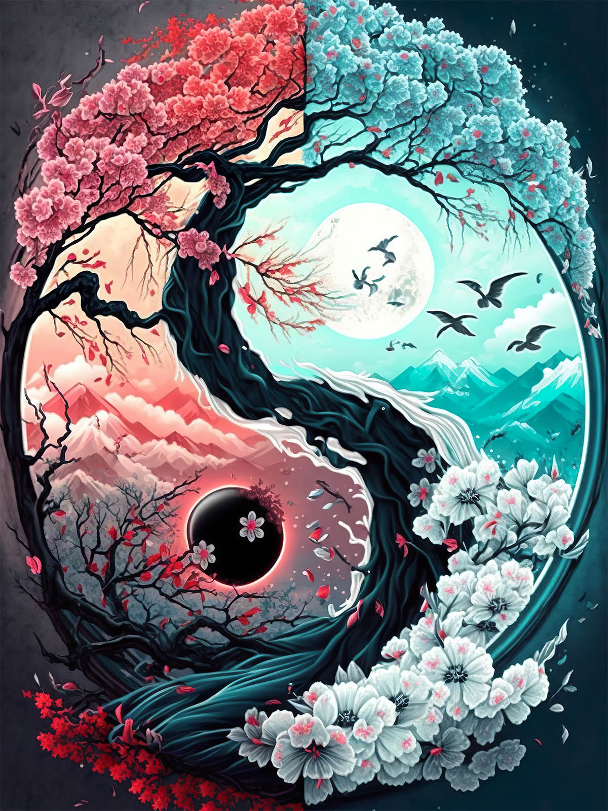 Diamond Painting - Natur Yin und Yang