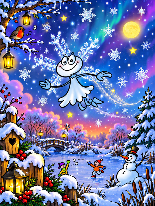 Diamond Painting - Tanz der Schneeflocke